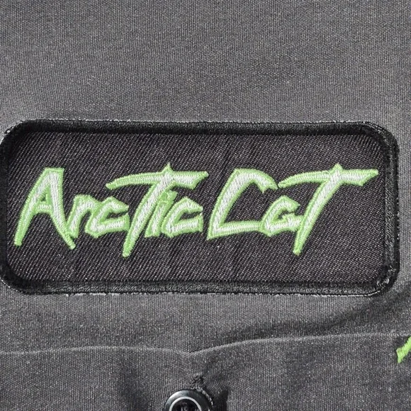 Arctic Cat  Distressed Garage Button Up Shirt Mens XL Snowmobile Mechanic - Picture 4 of 9